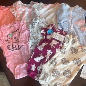 Newborn and 0-3 months baby girl clothes
